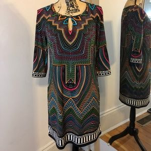 Laundry by Shelli Segal Jersey Shift Dress Keyhole